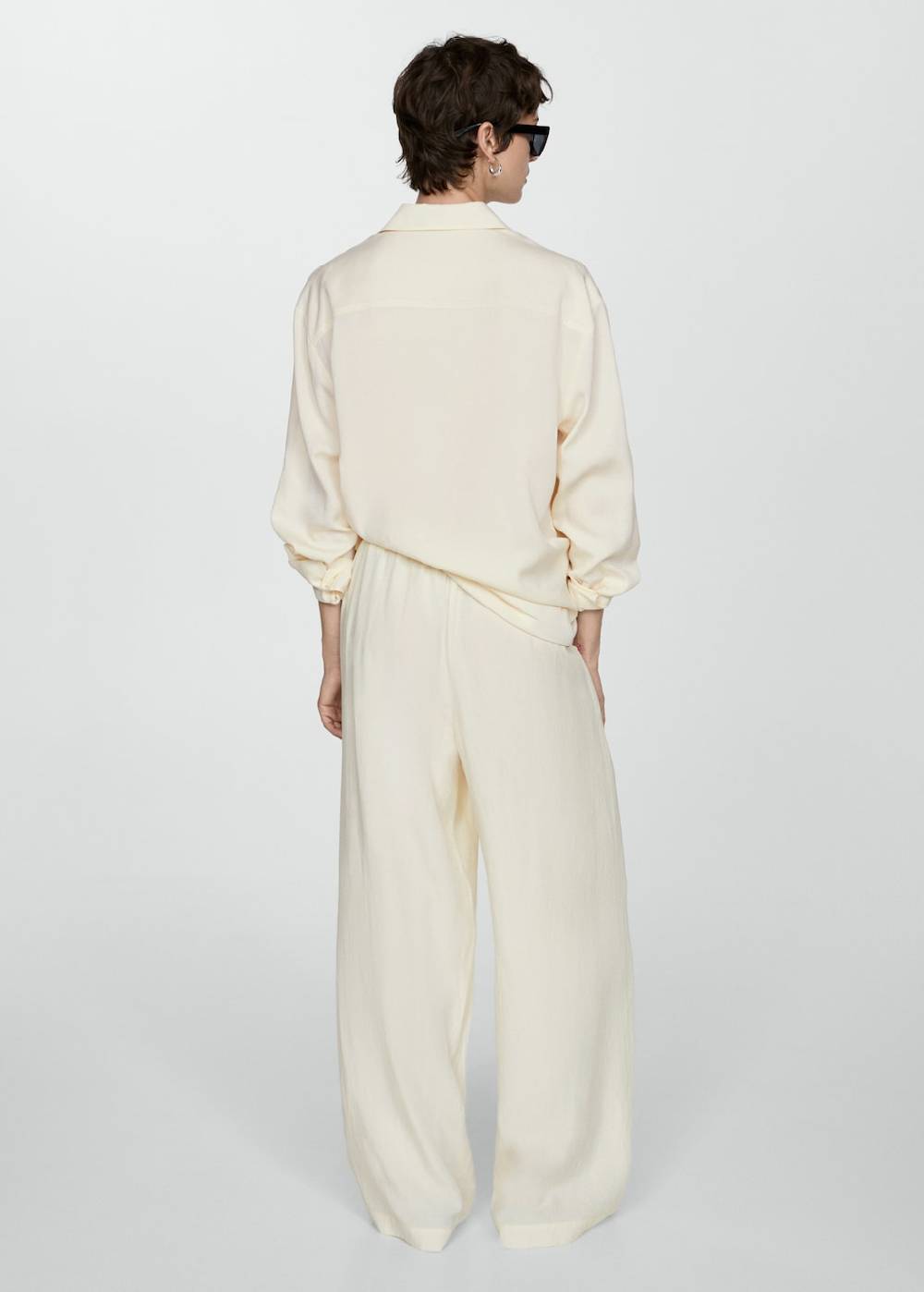 Mango Wideleg-Hose aus Lyocell Online Shopping