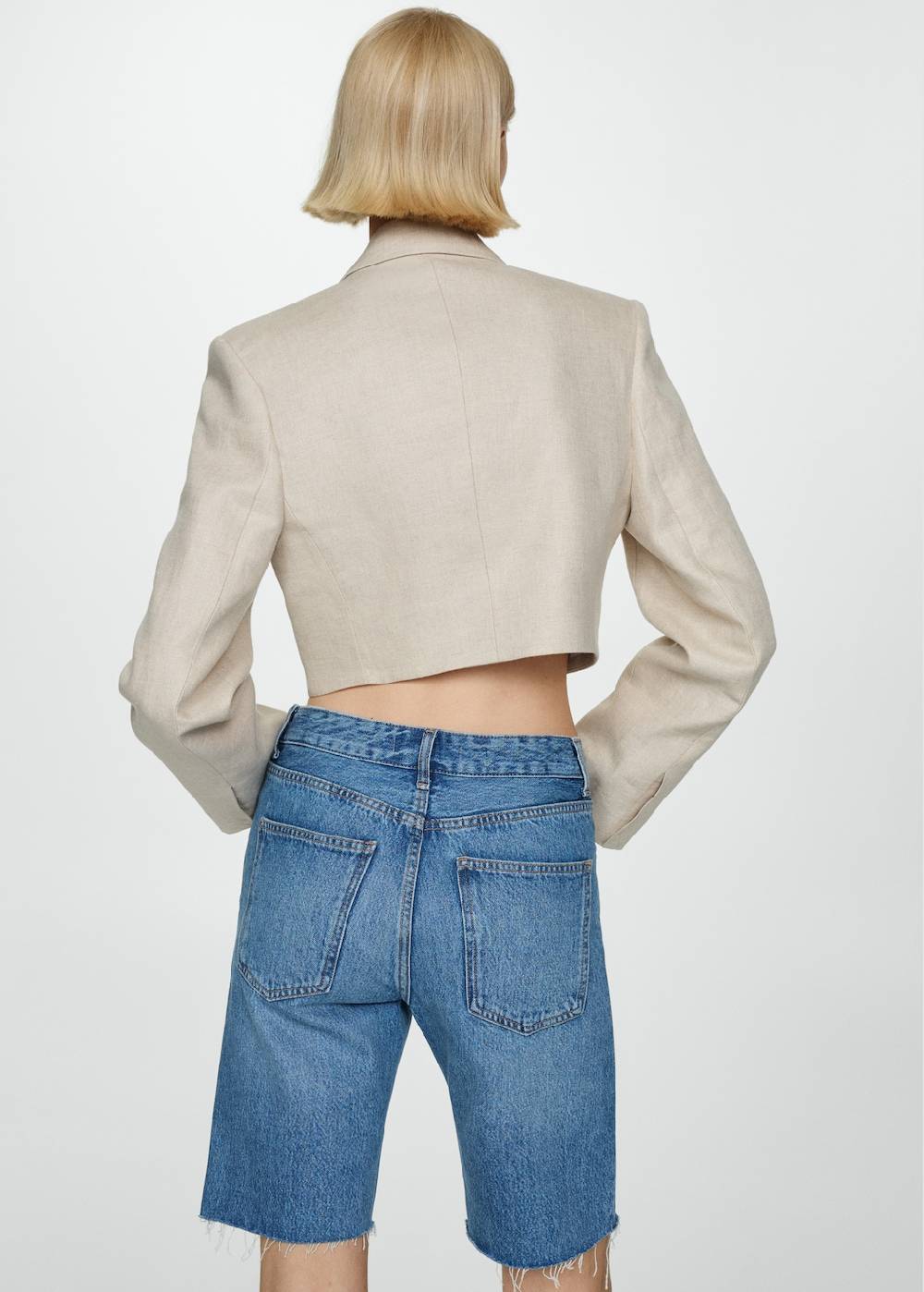 Mango Gerade Jeans-Bermudashorts Exklusivangebot