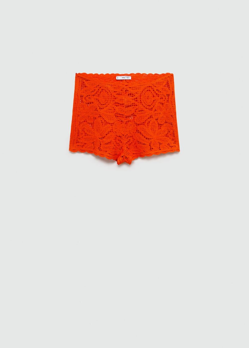 Mango Geblümte Häkel-Shorts Vatertagsangebot