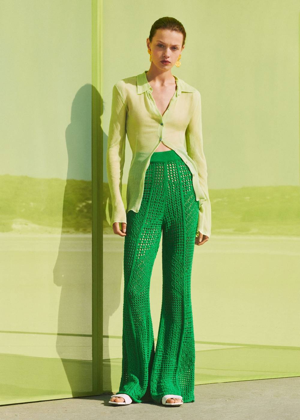 Mango Hose mit Lochmuster Valentinstagsangebot