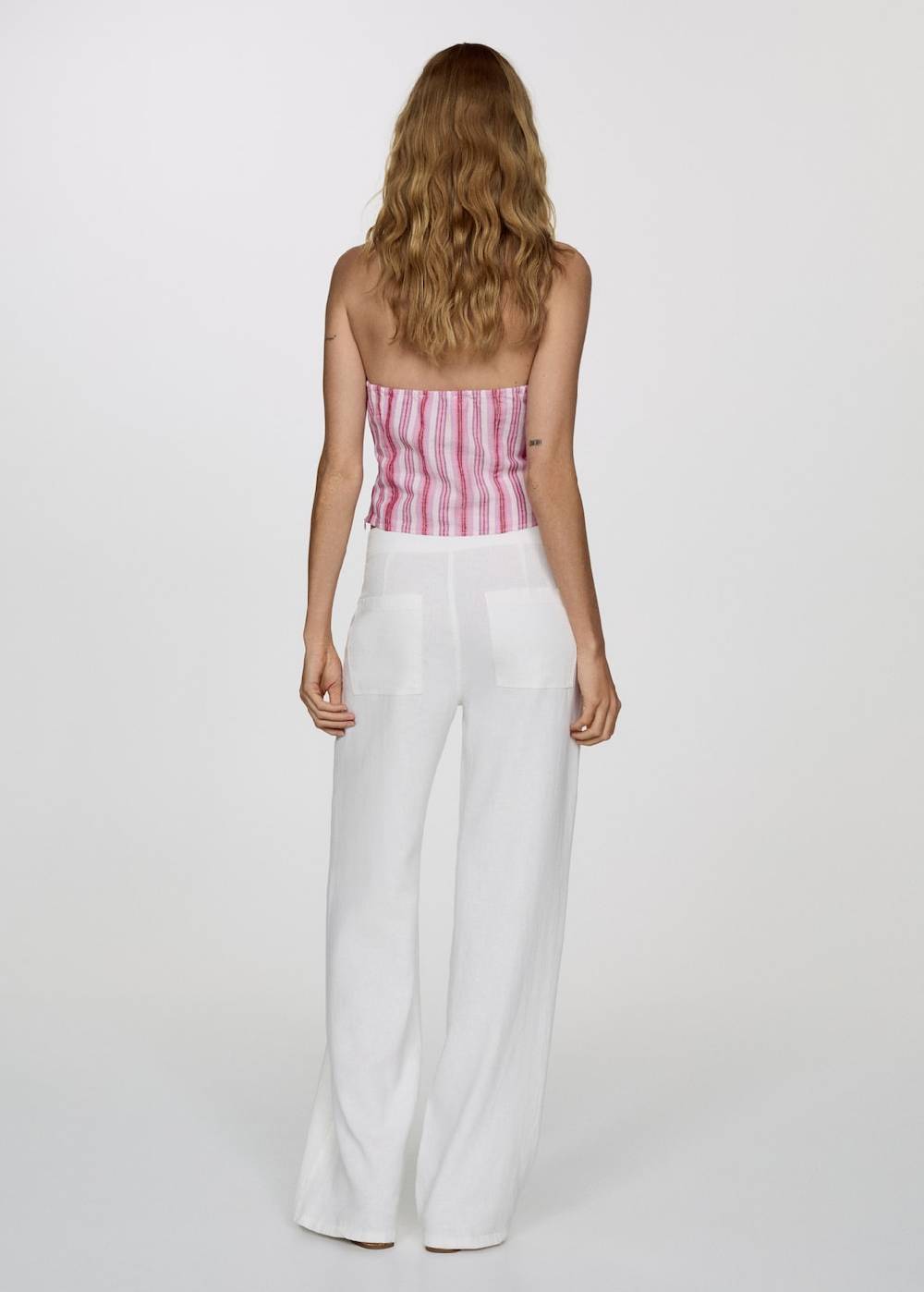 Mango Leinenhose mit Schleifendetail Jubiläumsangebot