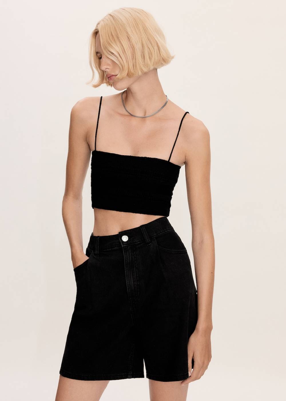 Mango Gerade Jeans-Shorts Heißer Verkauf
