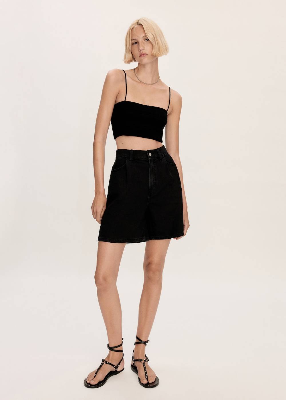 Mango Gerade Jeans-Shorts Heißer Verkauf