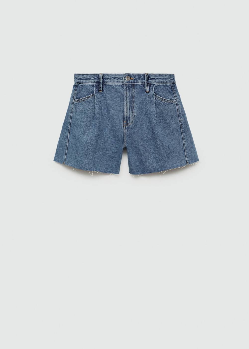 Mango Jeansshorts mit ausgefranstem Saum Exklusive Angebote
