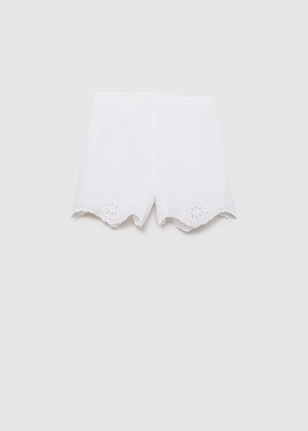 Mango Bestickte Lochstrick-Shorts Tägliche Deals