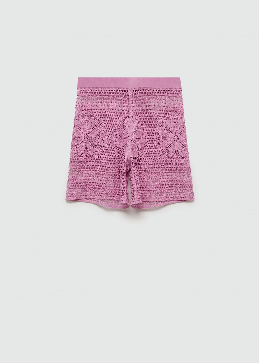 Mango Geblümte Häkel-Shorts Begrenzte Freigabe