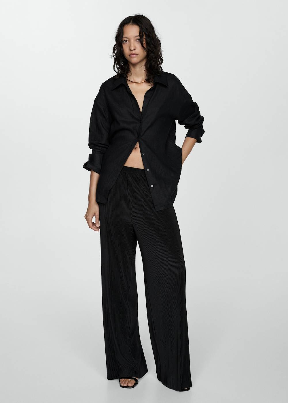 Mango Plissierte Palazzohose Letzte 3 Tage