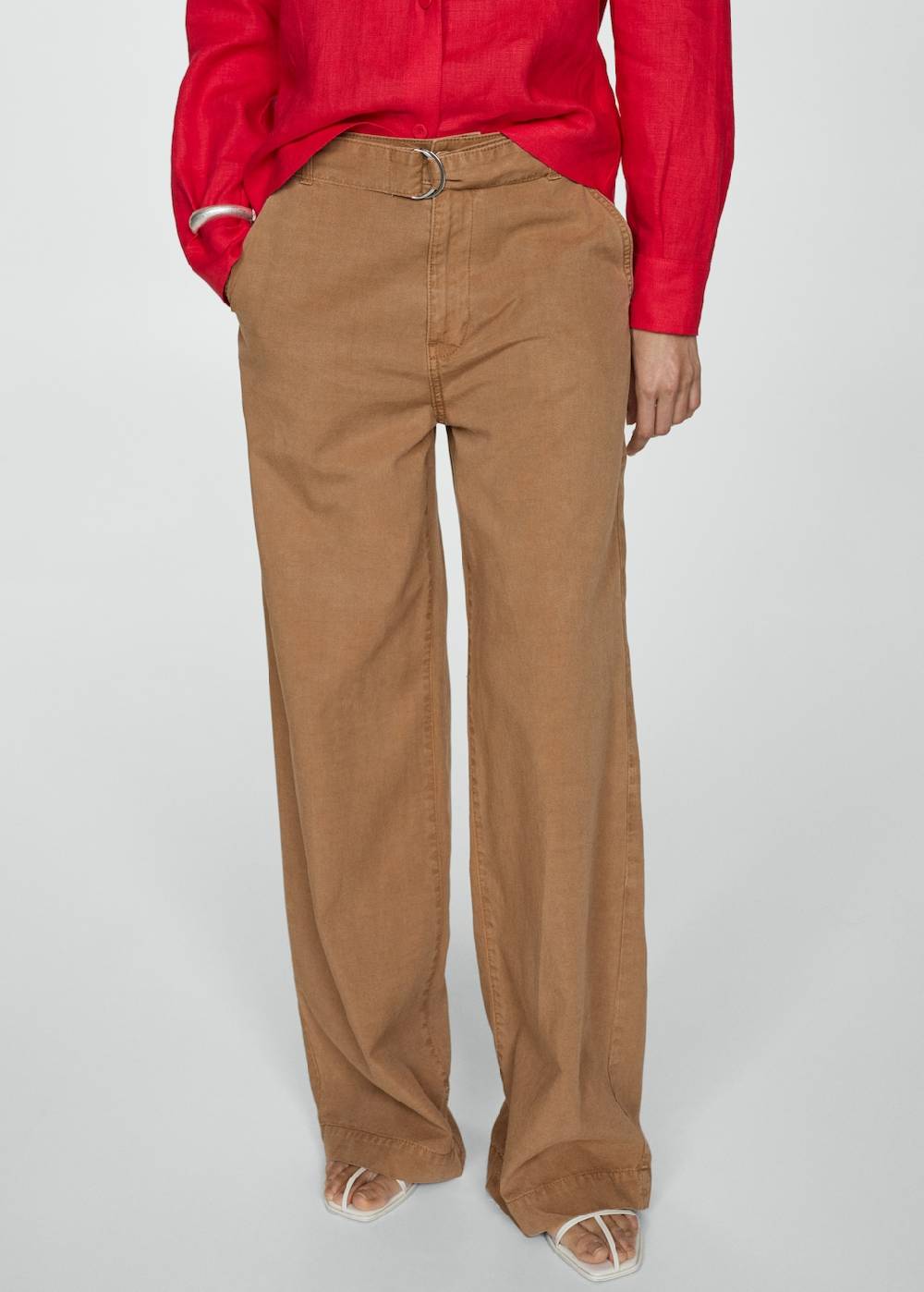 Mango Wideleg-Hose aus Lyocell