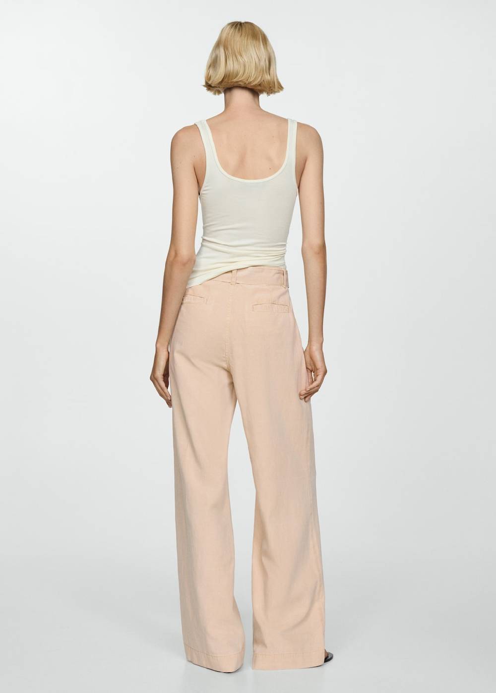 Mango Fließende Hose mit Gürtel 50% Rabatt mit kostenlosem Versand
