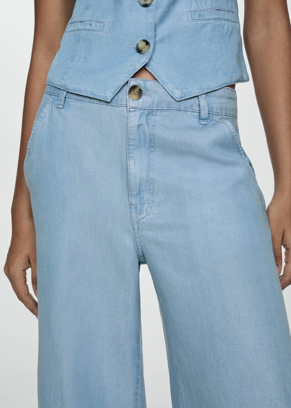 Mango Wideleg-Hose aus Lyocell zollfrei
