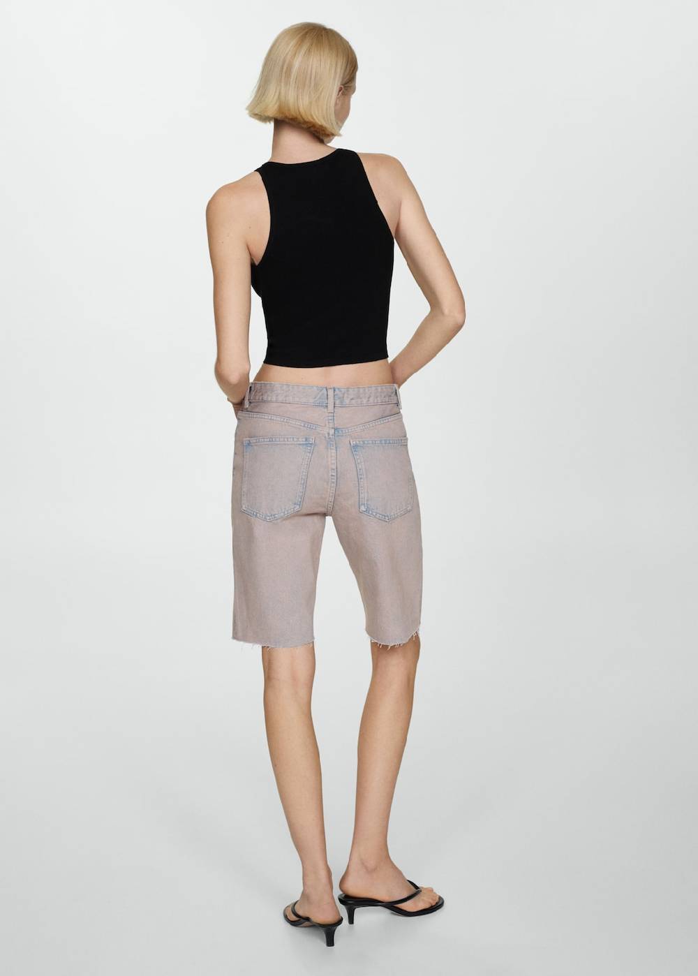 Mango Jeans-Bermudashorts mit Washed-Out-Effekt Online