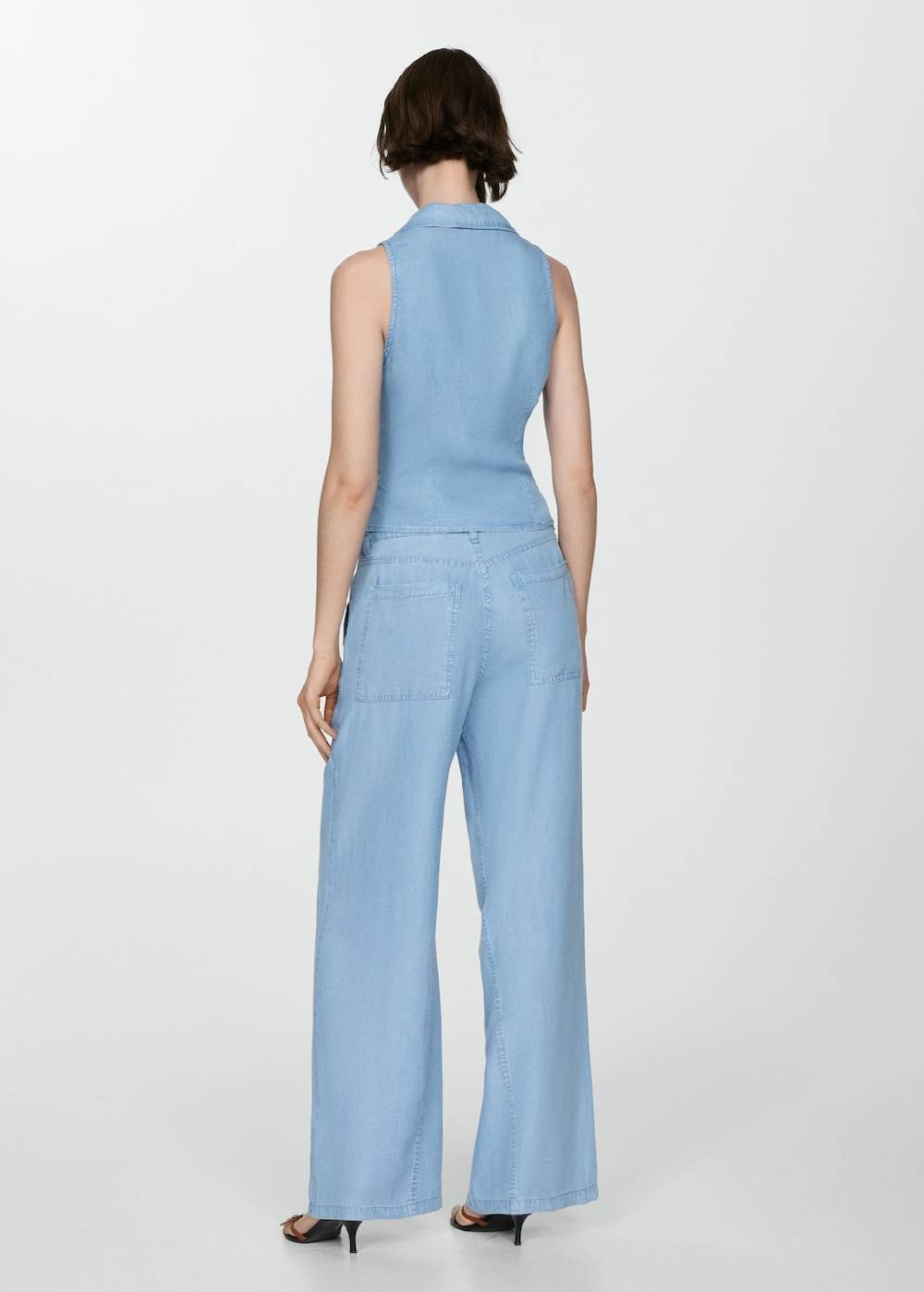 Mango Wideleg-Hose aus Lyocell Meist gekauft