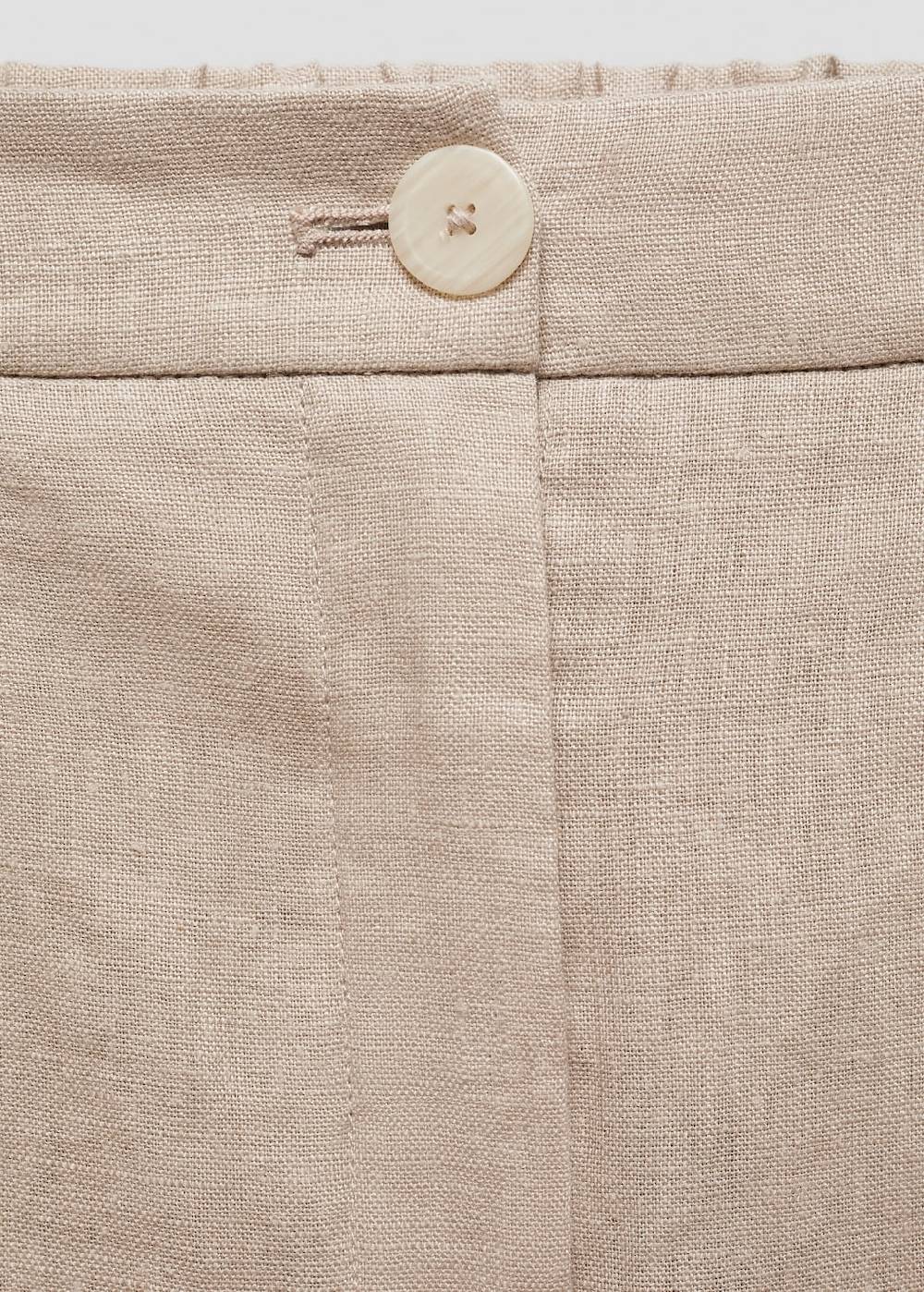 Mango Gerade Hose aus 100 % Leinen Limitierter Zeitrabatt