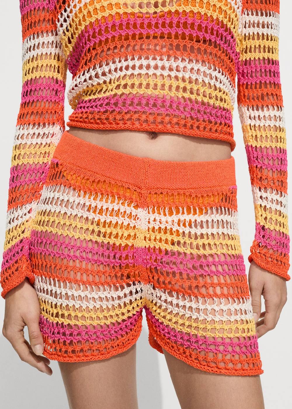 Mango Kombiniertes Häkel-Shorts Großer Ausverkauf