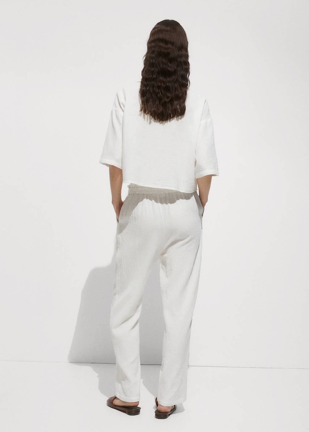 Mango Baumwollhose mit Gummibund Cyber Monday