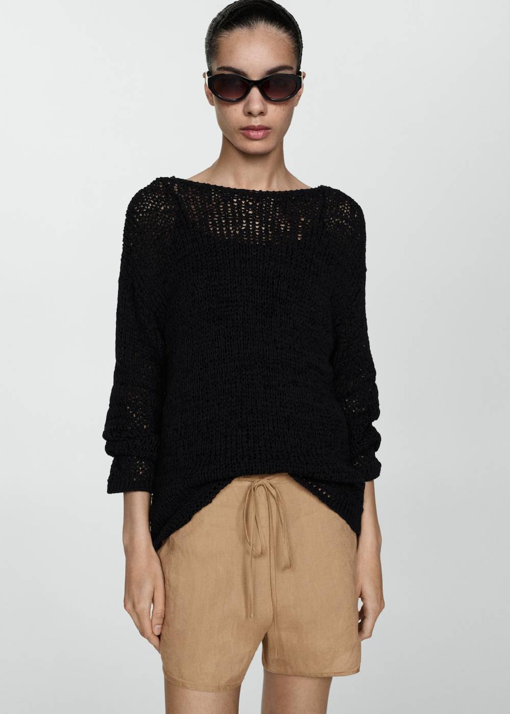 Mango Gerade Shorts aus 100 % Leinen Weihnachtsangebot