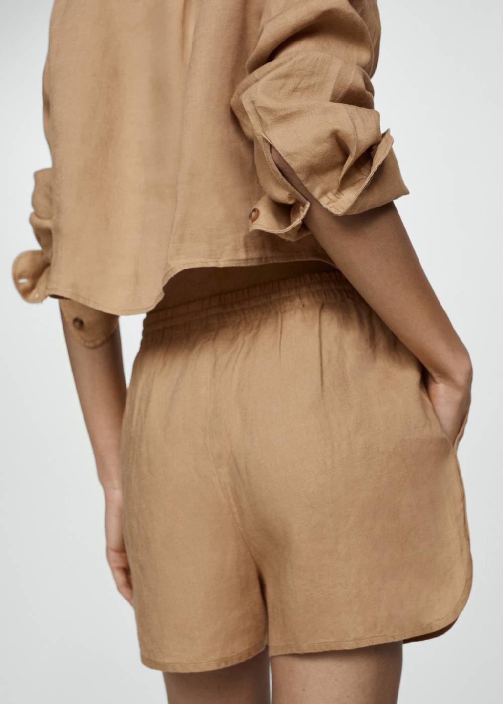 Mango Gerade Shorts aus 100 % Leinen Weihnachtsangebot