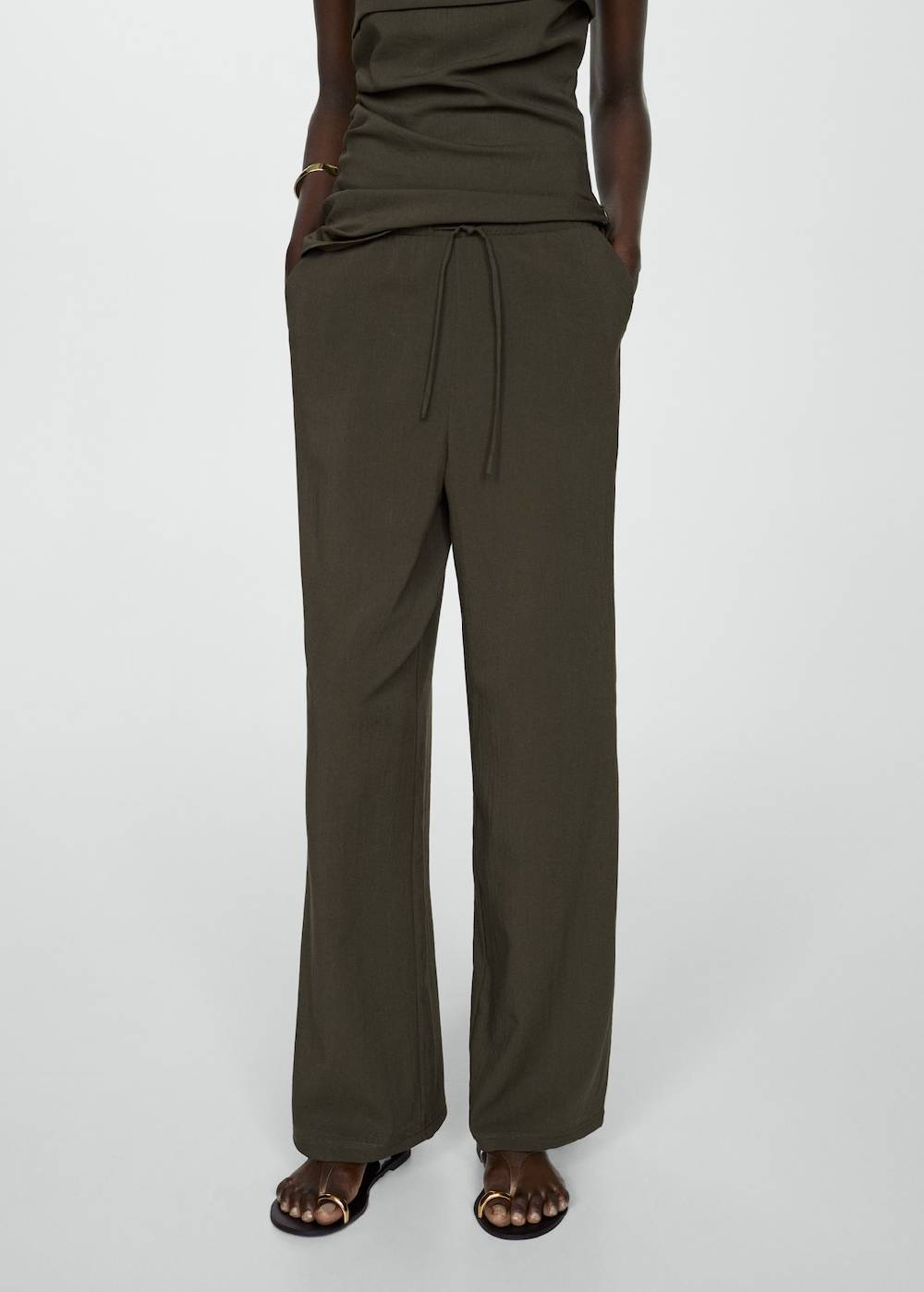 Mango Gerade Hose mit Stretchbund