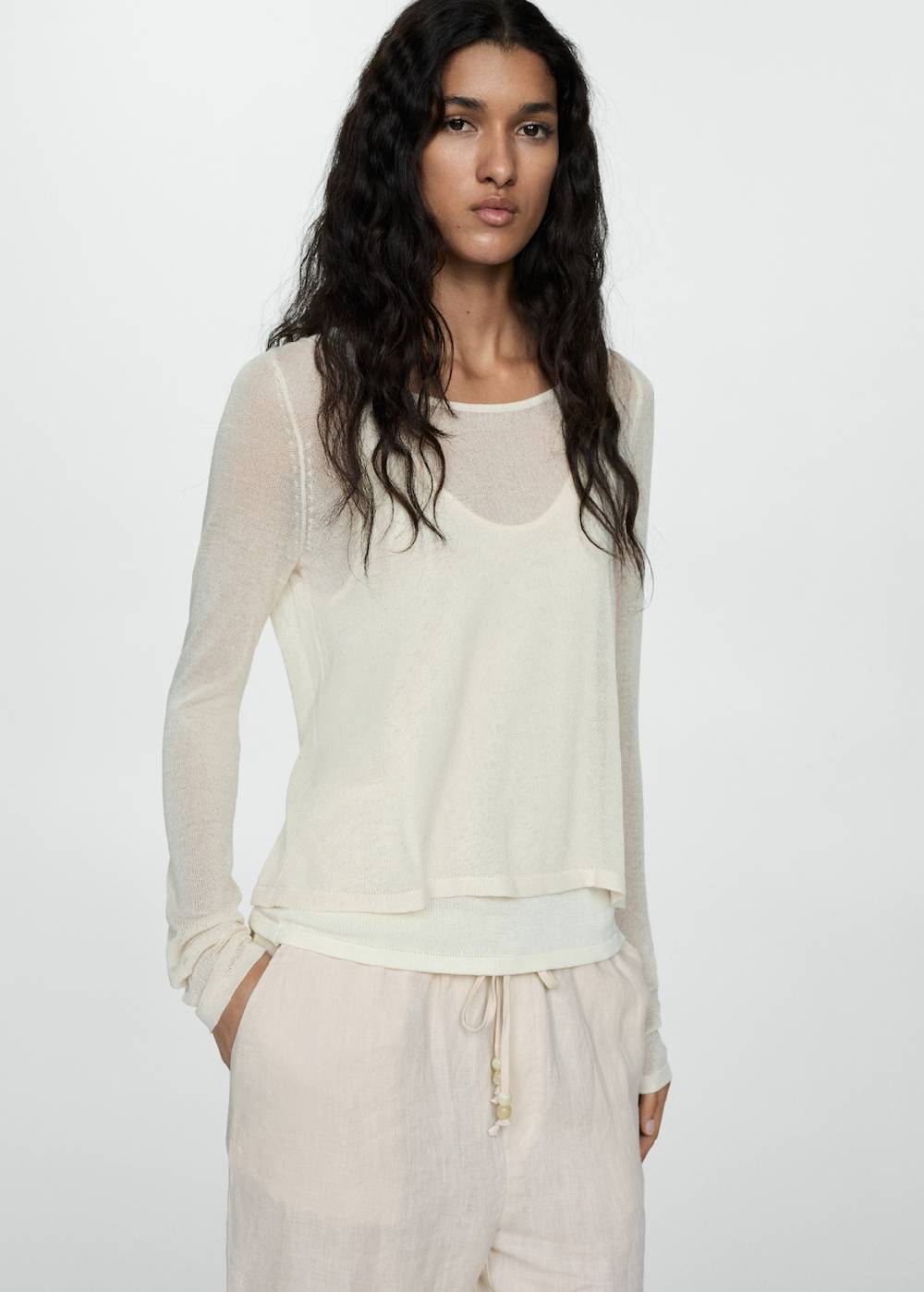 Mango Jogger Pants aus 100 % Leinen Jubiläumsangebot