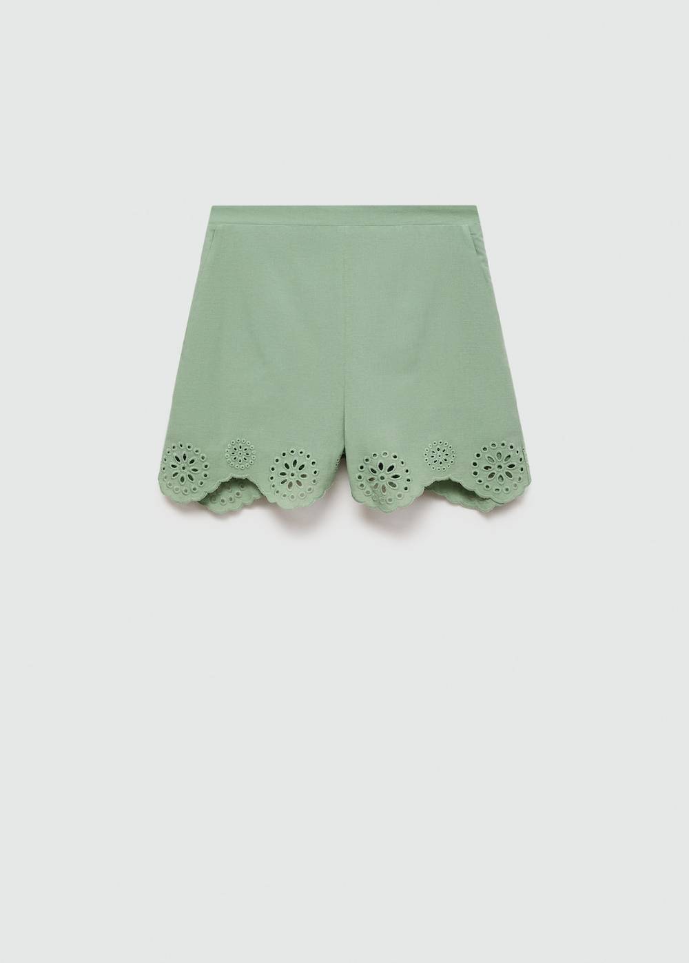 Mango Bestickte Lochstrick-Shorts Lagerräumung