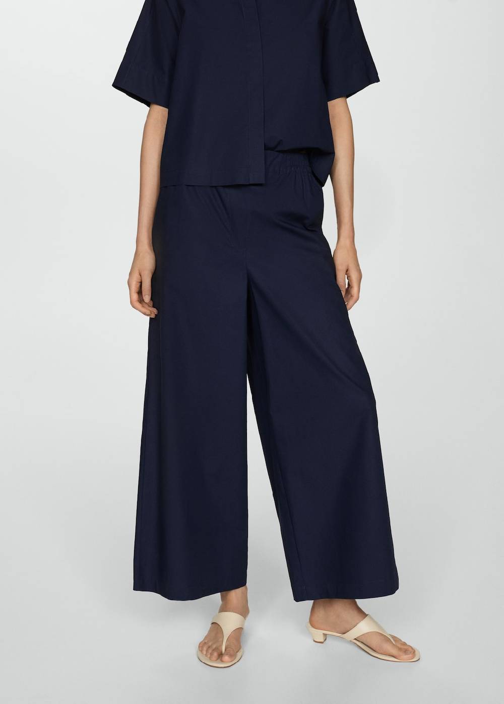 Mango Wideleg-Baumwollhose