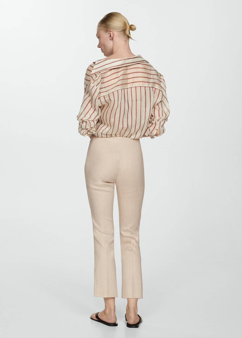 Mango Flared-Hose aus Leinen Top Angebot