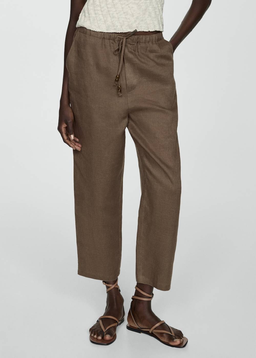 Mango Jogger Pants aus 100 % Leinen