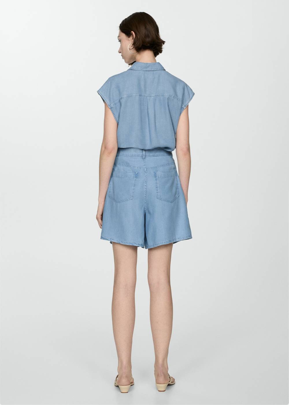 Mango Bermudashorts aus Lyocell mit Bundfalten Blitzangebot