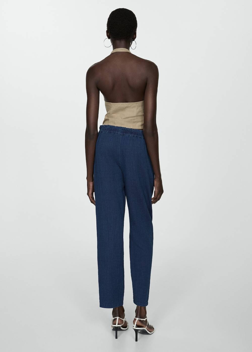Mango Baumwollhose mit Gummibund Kauf eins, bekomm eins gratis