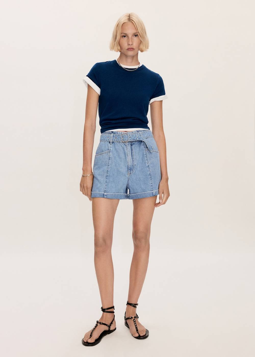 Mango Jeans-Shorts mit Gürtel Discount Store für neue Produkte