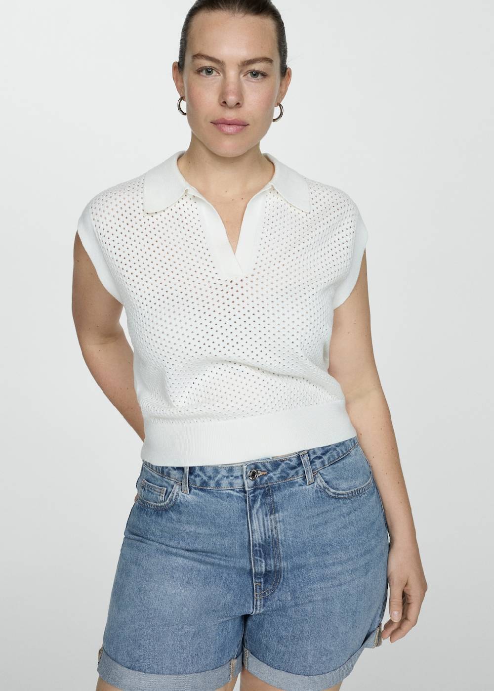 Mango Mom Fit-Jeans-Shorts 50% Rabatt mit kostenlosem Versand
