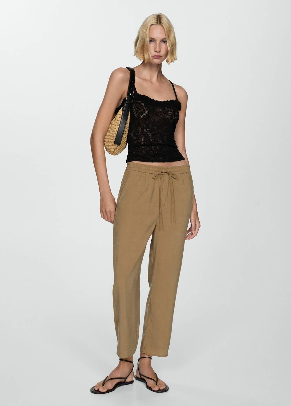 Mango Gerade Hose aus Modal Fabrikladen