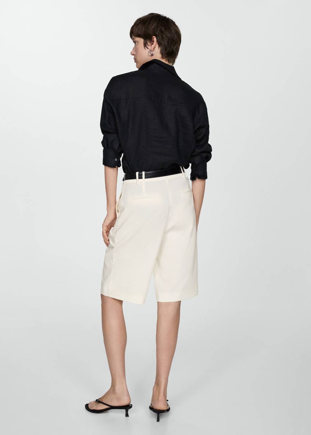 Mango Gerade Bermudashorts mit hohem Bund zollfrei