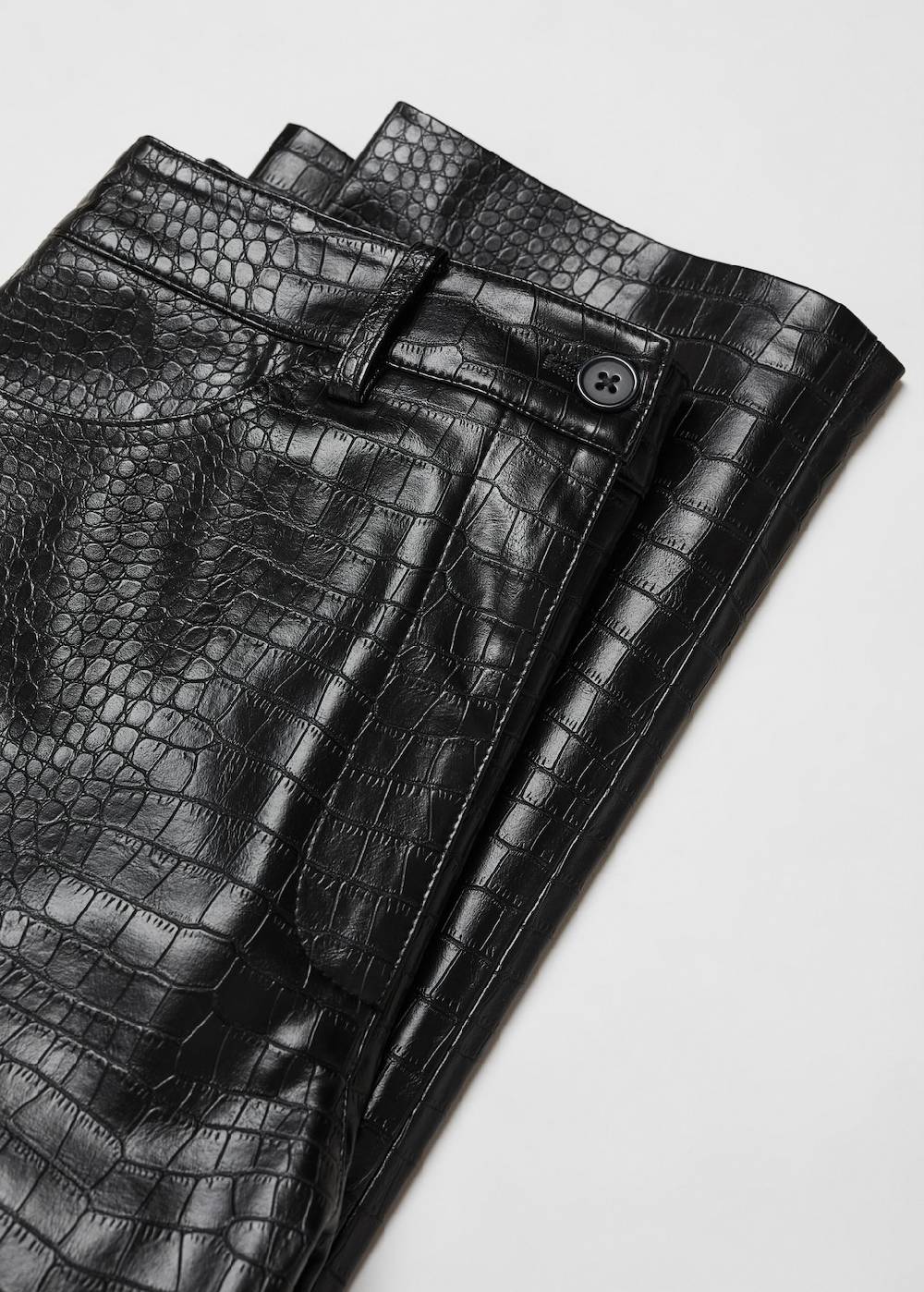 Mango Gearde Hose mit Animal-Print-Effekt Outlet