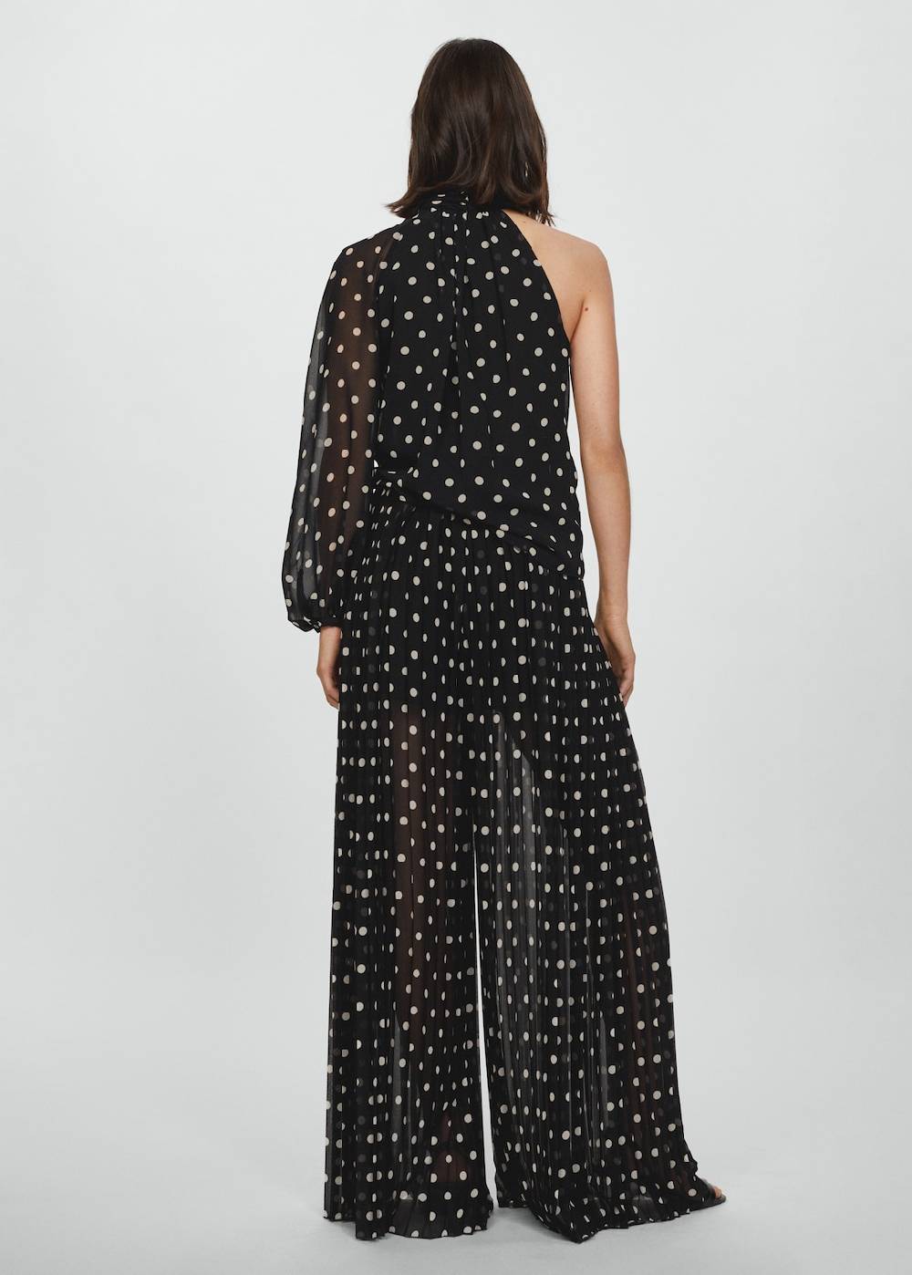 Mango Plissierte Hose mit Polka Dots Auslauf