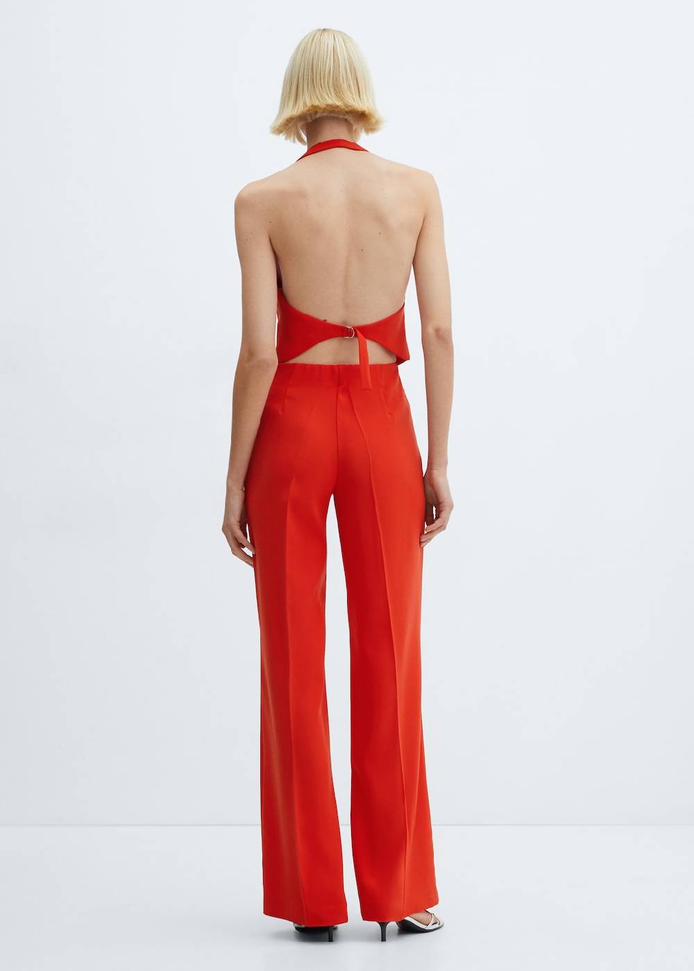 Mango Wideleg-Hose mit Gürtel Fabrikverkauf