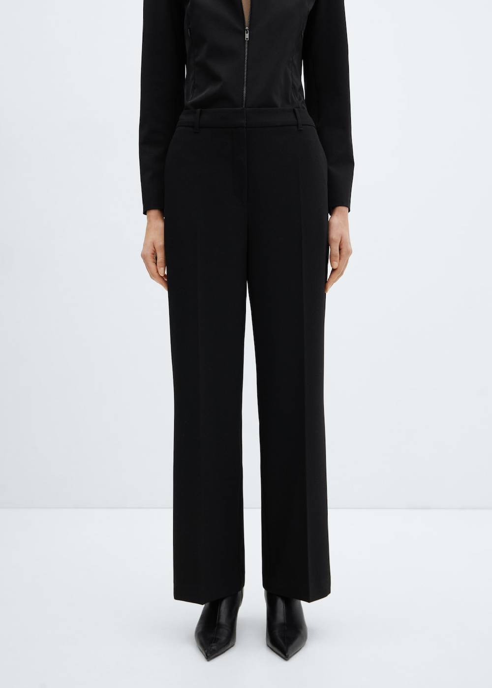Mango Wideleg-Hose mit niedrigem Bund