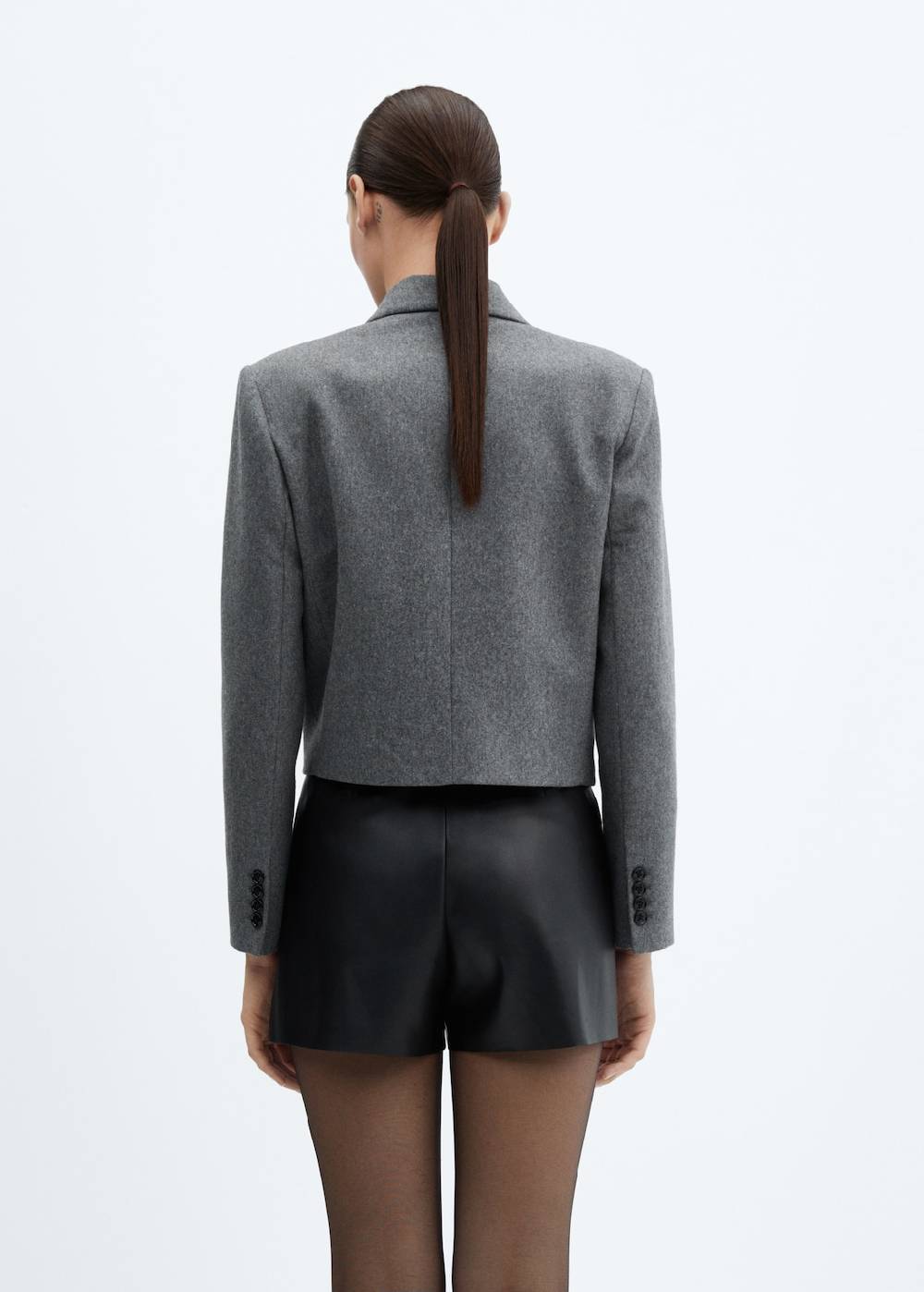 Mango Bundfalten-Shorts mit Leder-Effekt Kostenloser Versand