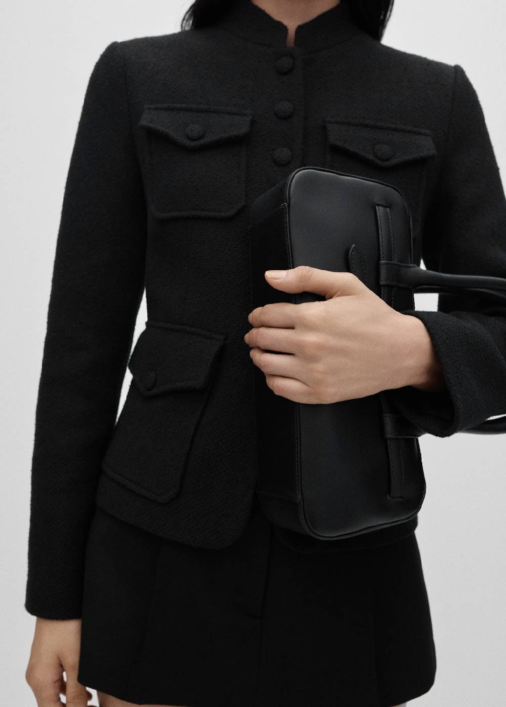 Mango Tweed-Jacke mit Taschen Fabrikpreis