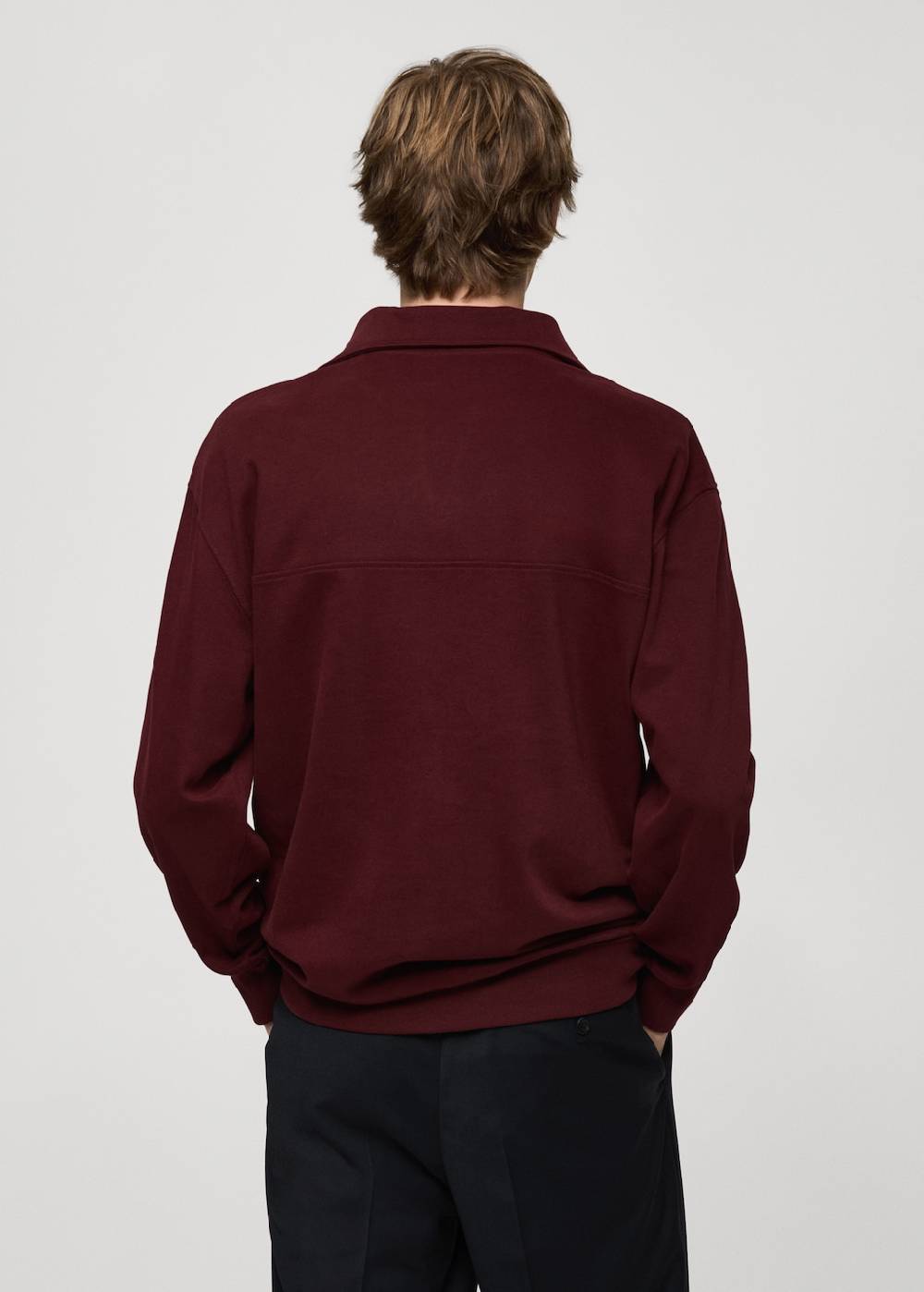 Mango Oversized-Sweatshirt mit Poloshirt-Kragen Riesige Ersparnisse