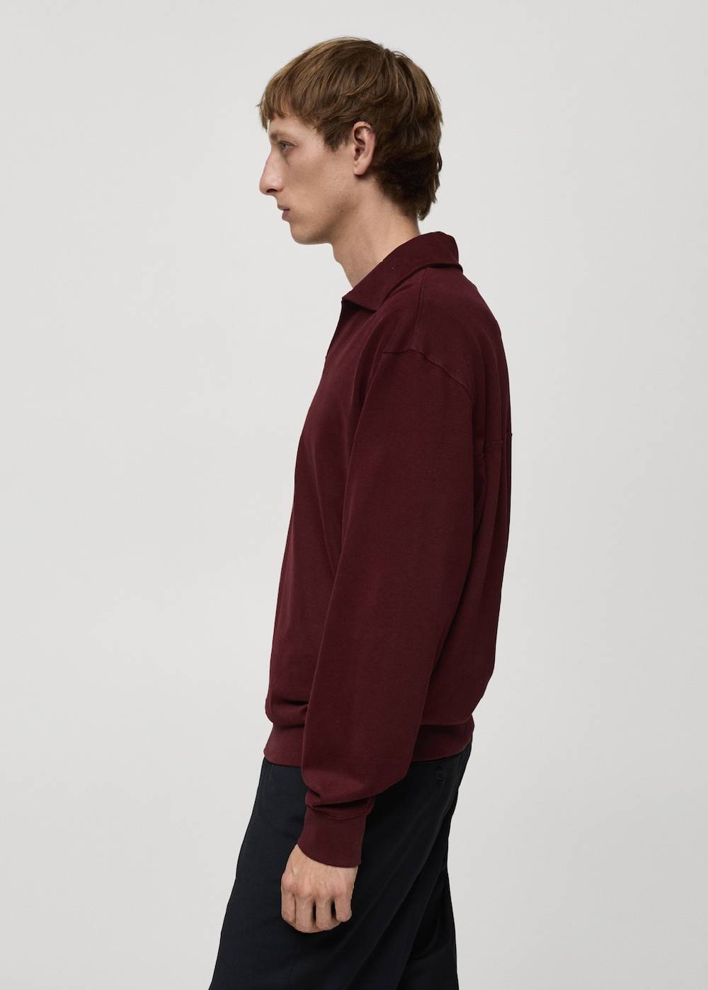 Mango Oversized-Sweatshirt mit Poloshirt-Kragen Riesige Ersparnisse