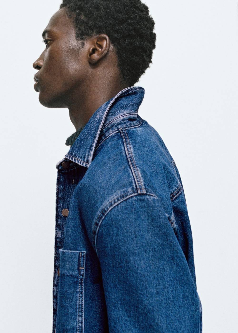 Mango Jeans-Overshirt mit Tasche Kostenlose Rückgabe