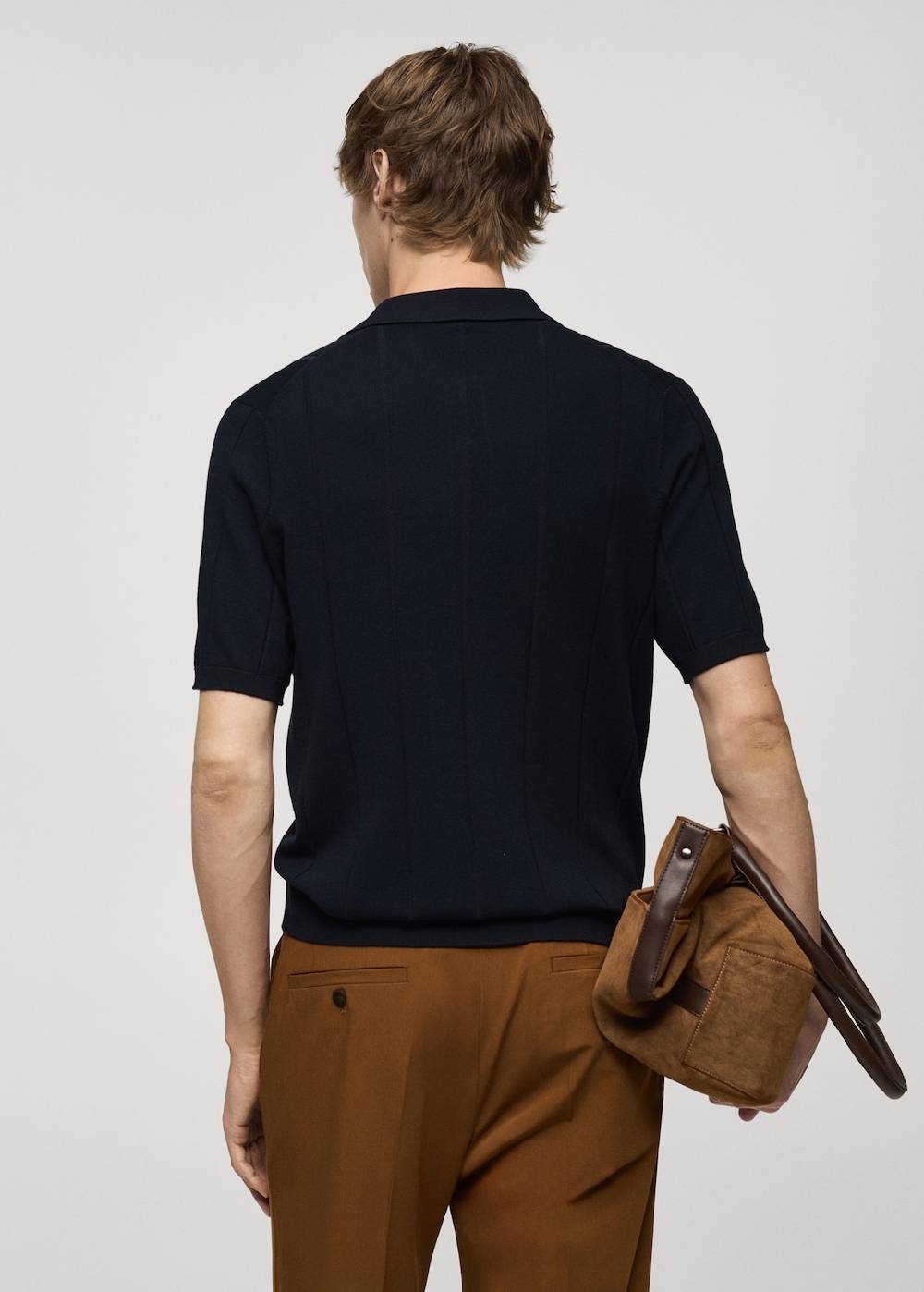 Mango Feinstrick-Poloshirt mit Rippmuster Bis zu 50% Rabatt