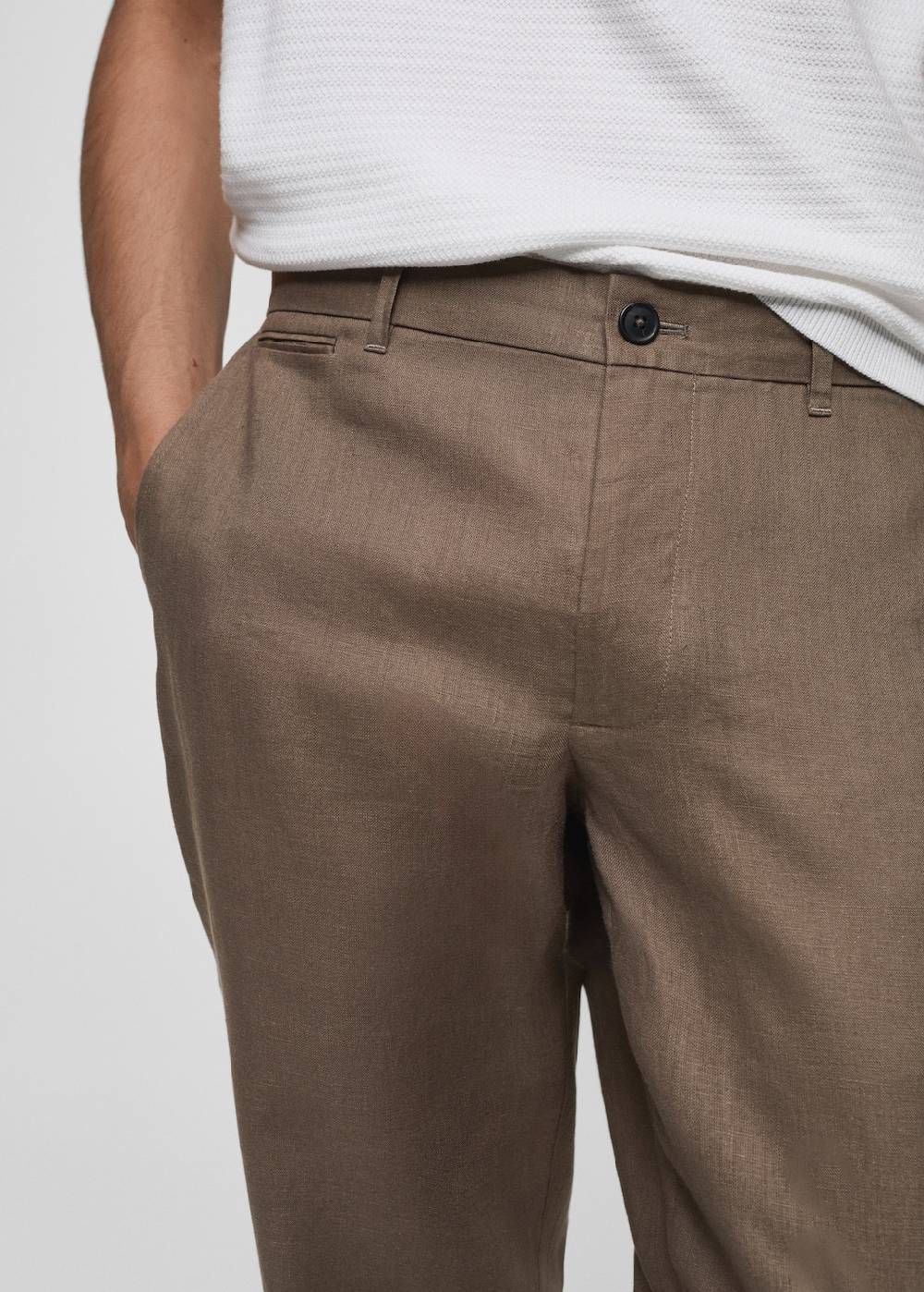 Mango Slim Fit-Hose aus 100 % Leinen Vierteljährliche Förderung