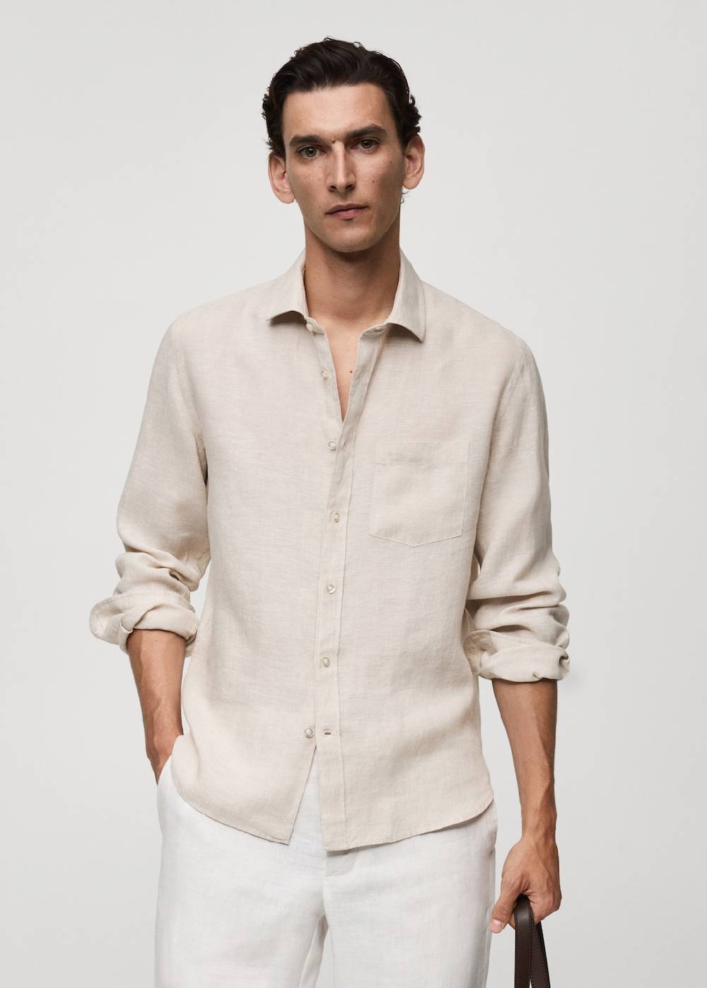 Mango Classic-Fit-Hemd aus 100 % Leinen