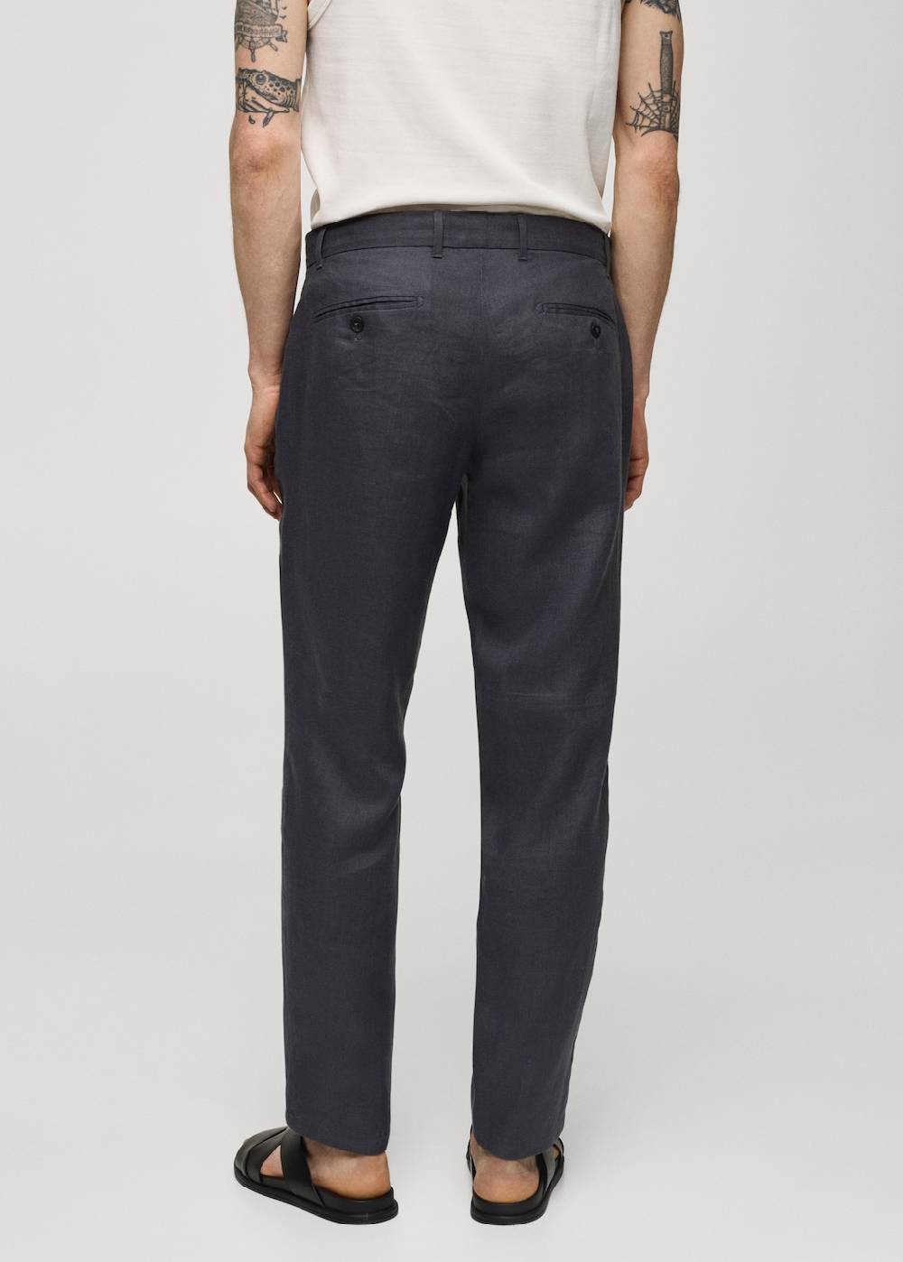 Mango Slim Fit-Hose aus 100 % Leinen 50% Rabatt mit kostenlosem Versand