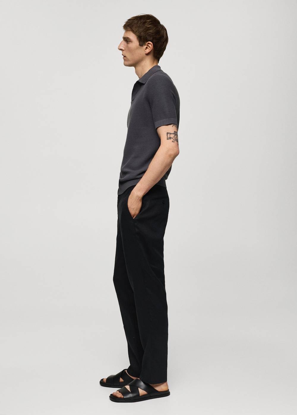 Mango Slim Fit-Hose aus 100 % Leinen Clearance-Verkauf