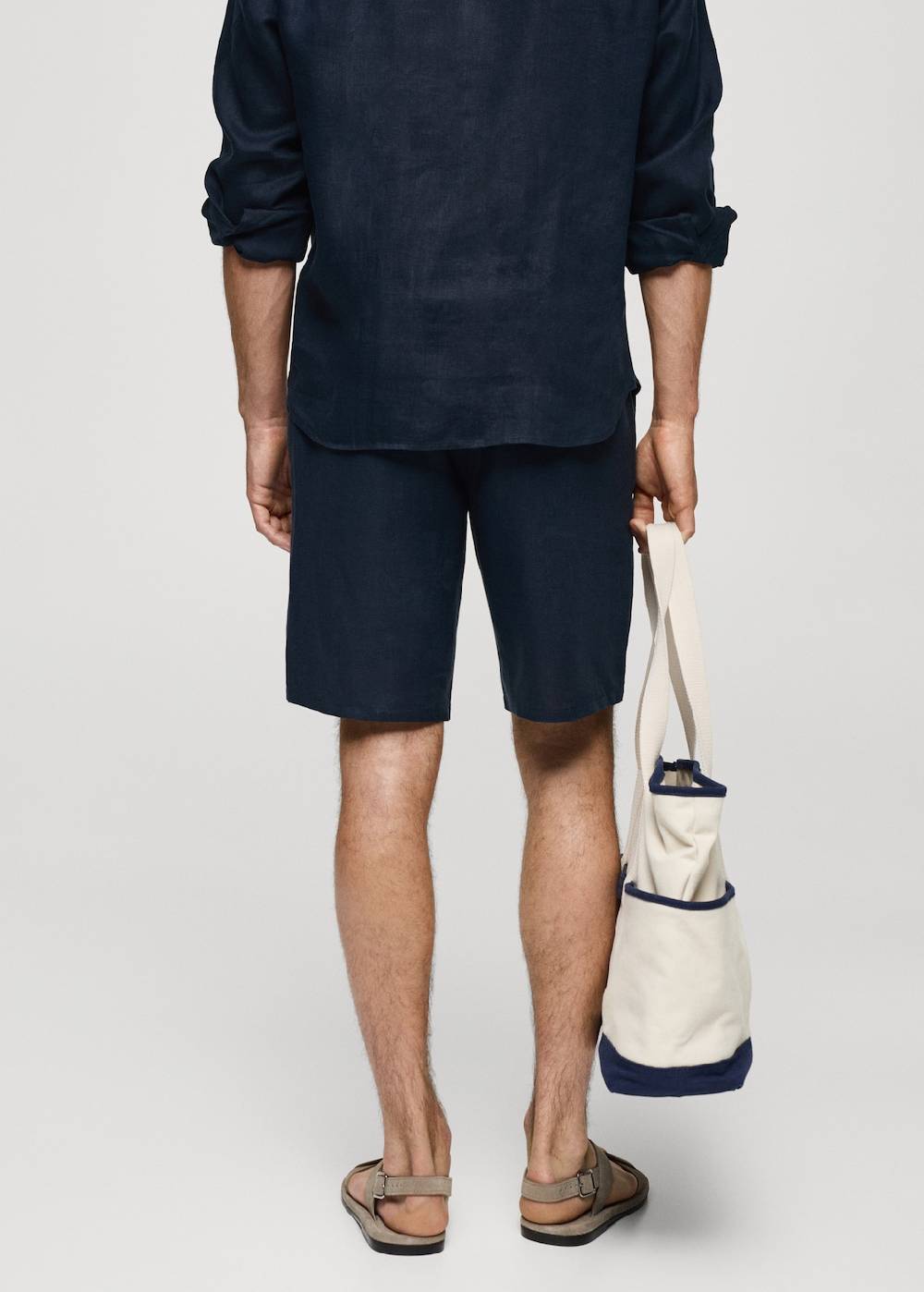 Mango Slim-Fit-Bermudashorts aus 100 % Leinen Fabrikladen