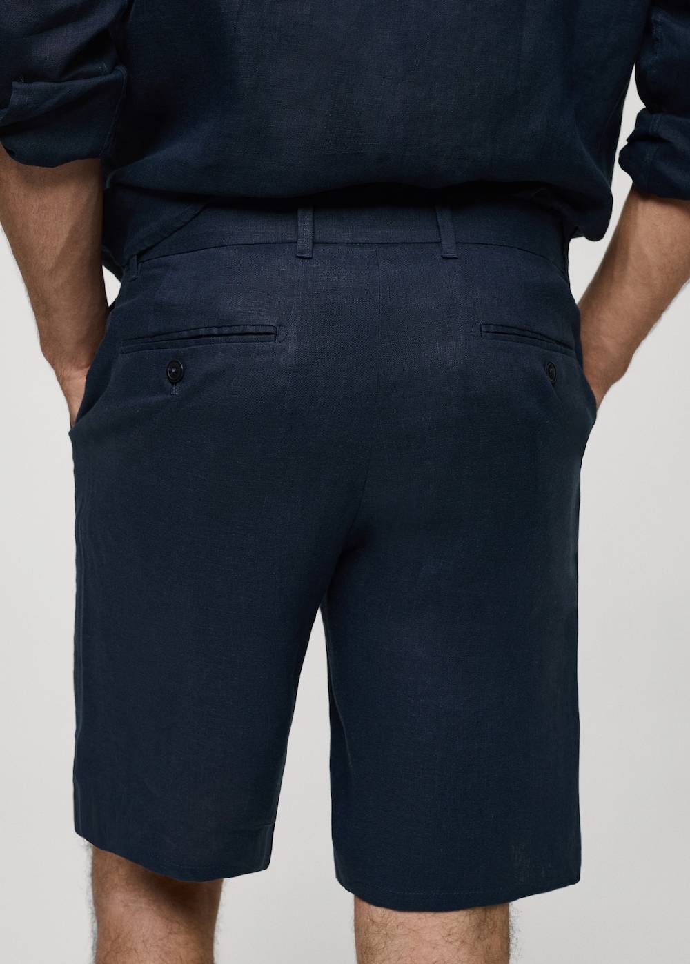 Mango Slim-Fit-Bermudashorts aus 100 % Leinen Fabrikladen