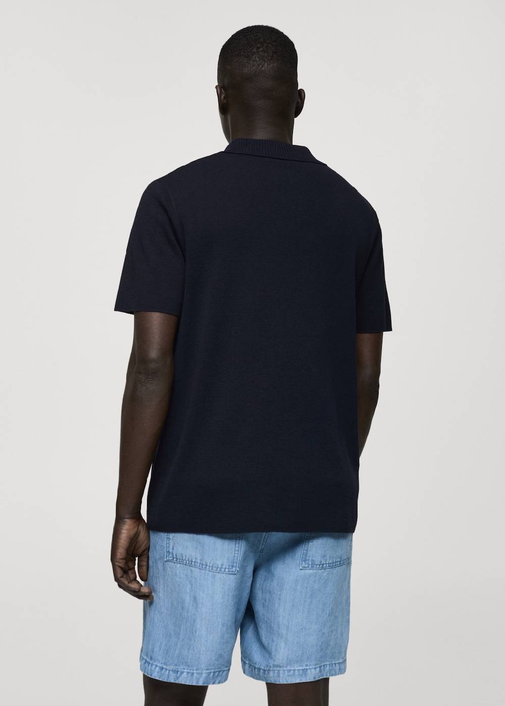 Mango Texturiertes Strick-Poloshirt aus Baumwolle Speichern exportieren